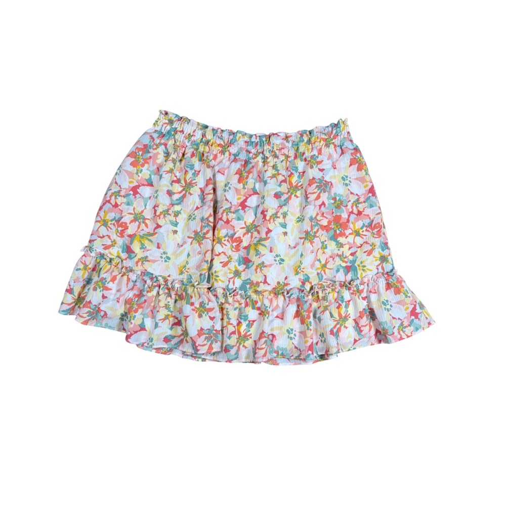 Lauren Conrad Floral Ruffle Skirt XL Womens Colorful Spring Summer‎